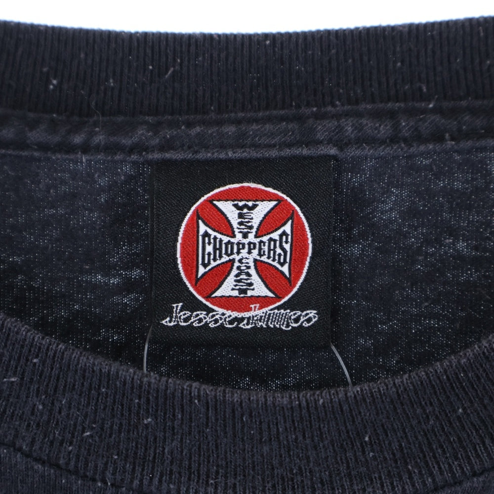 VINTAGE(ヴィンテージ) 00s WEST COAST CHOPPERS ウェストコーストチョッパーズ プリント半袖Tシャツ クルーネックカットソー ブラック