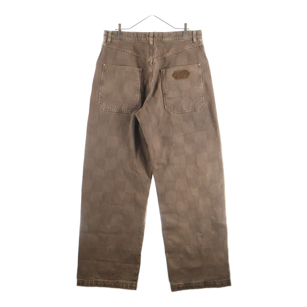 LOUIS VUITTON(ルイヴィトン) 24AW ダミエワークデニムパンツ ダブルニー ペインターパンツ ブラウン RM242M MKB HRD82W