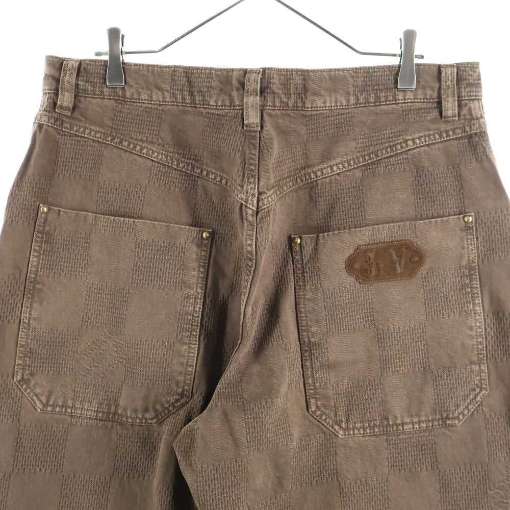 LOUIS VUITTON(ルイヴィトン) 24AW ダミエワークデニムパンツ ダブルニー ペインターパンツ ブラウン RM242M MKB HRD82W