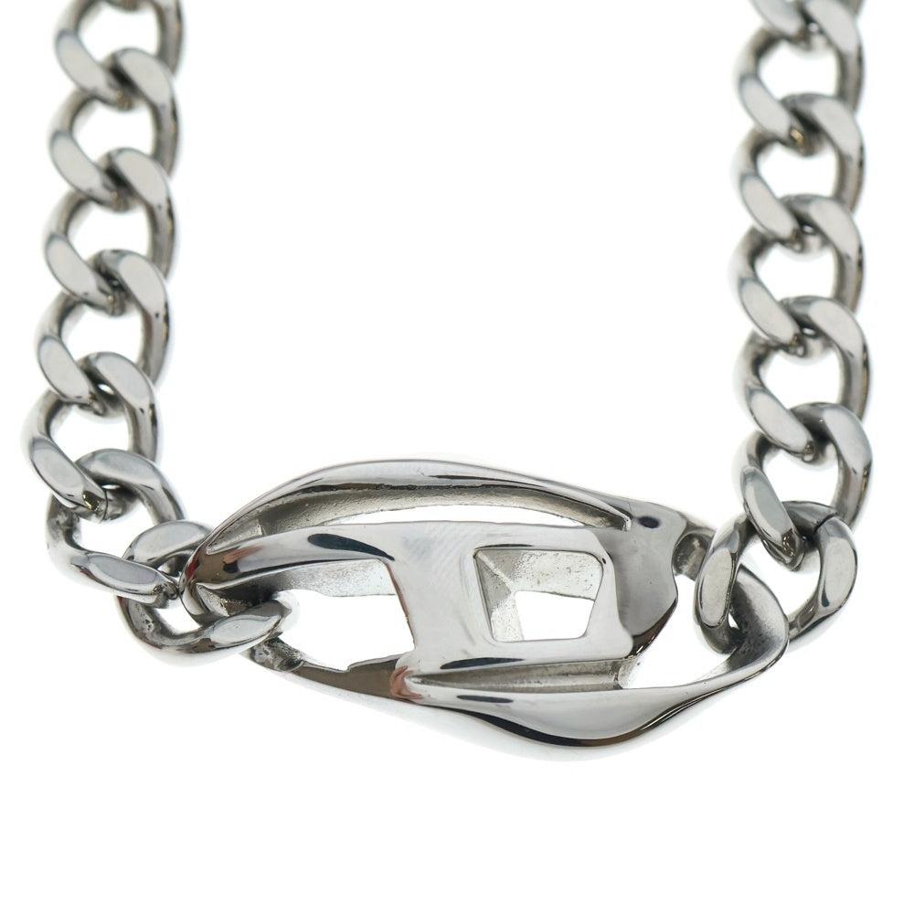 DIESEL(ディーゼル) Dロゴ チェーン ネックレス スチール シルバー