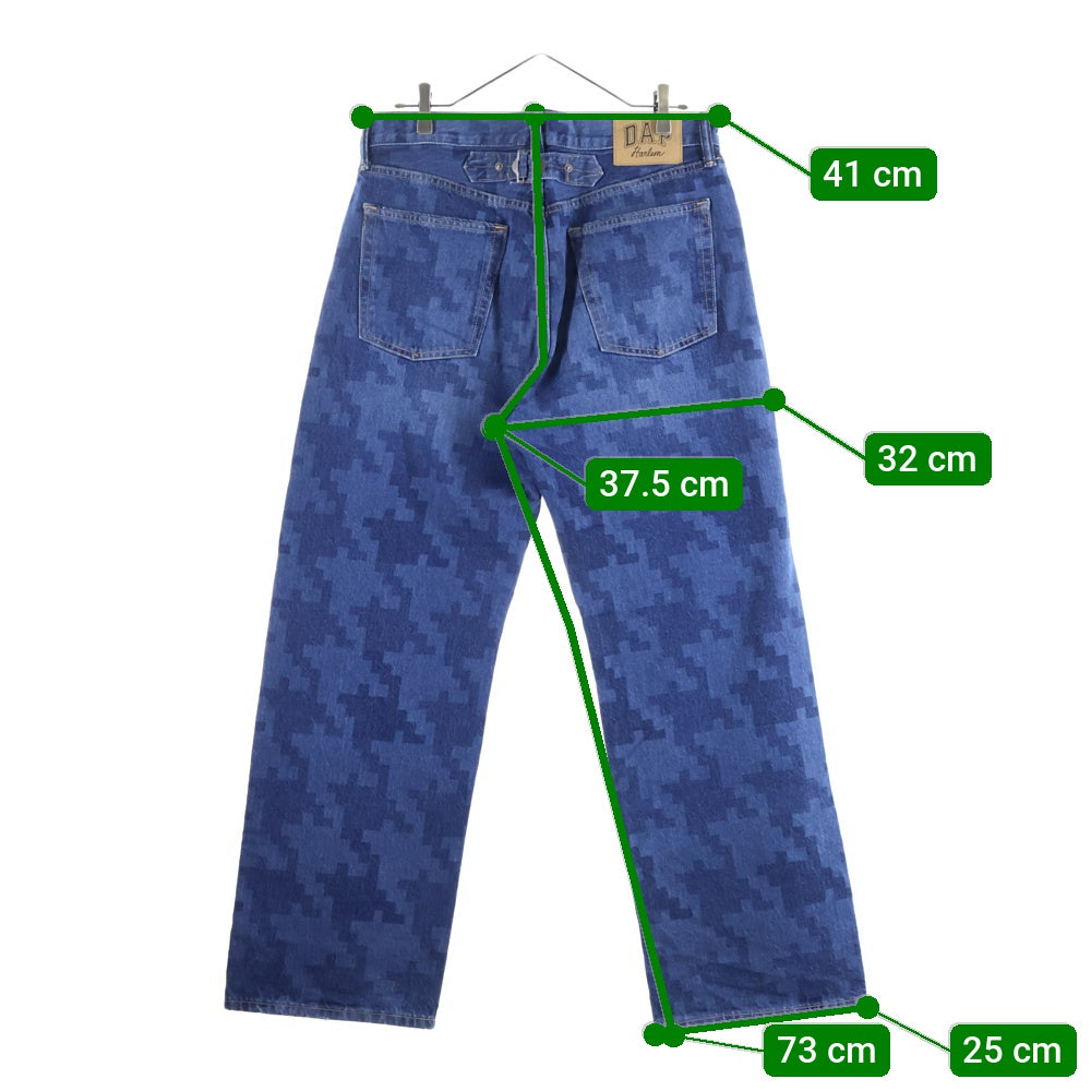 GAP(ギャップ) ルーズフィット バギージーンズ 千鳥格子 インディゴ