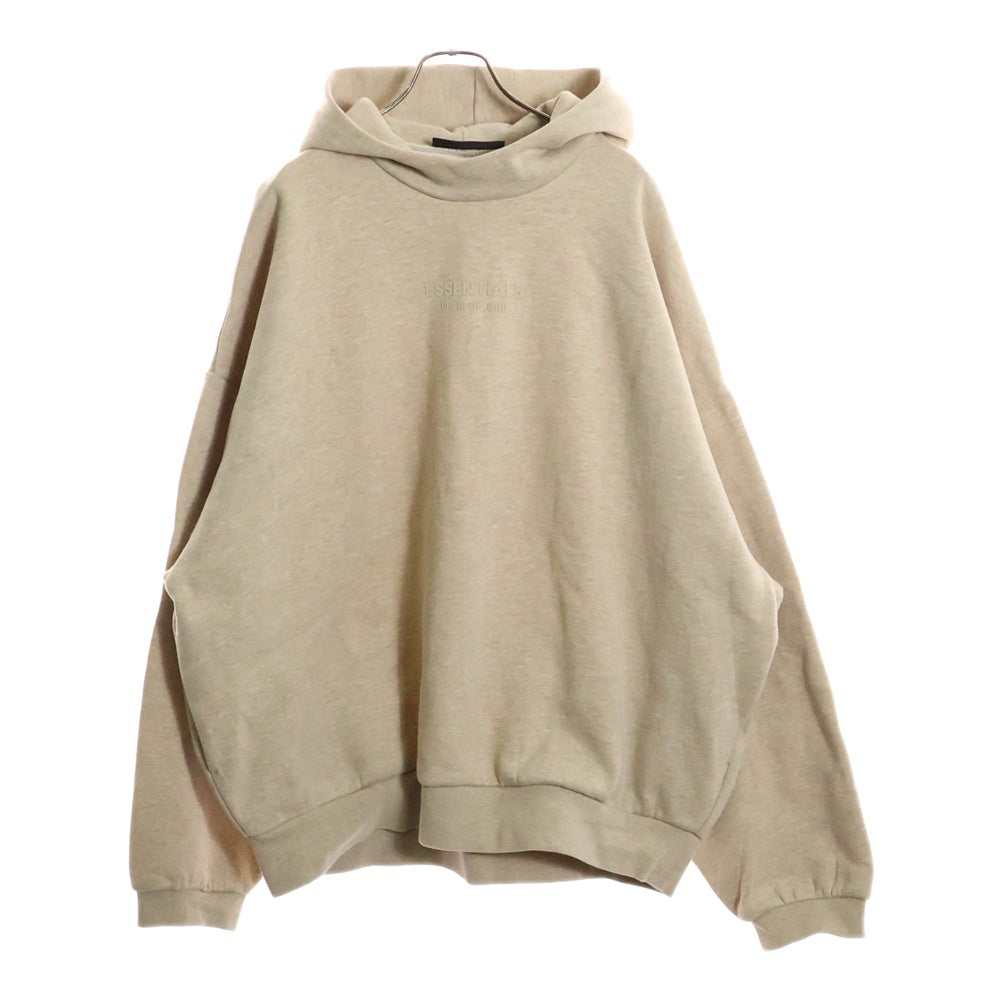 ESSENTIALS FEAR OF GOD(エッセンシャル フィアオブゴッド) プルオーバー パーカー ラバーロゴプリント ベージュ