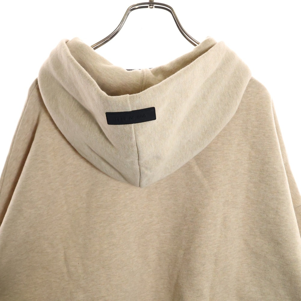 ESSENTIALS FEAR OF GOD(エッセンシャル フィアオブゴッド) プルオーバー パーカー ラバーロゴプリント ベージュ
