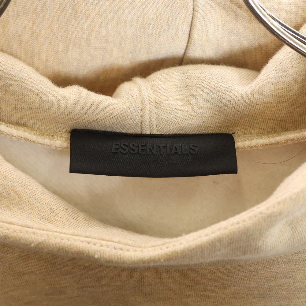 ESSENTIALS FEAR OF GOD(エッセンシャル フィアオブゴッド) プルオーバー パーカー ラバーロゴプリント ベージュ