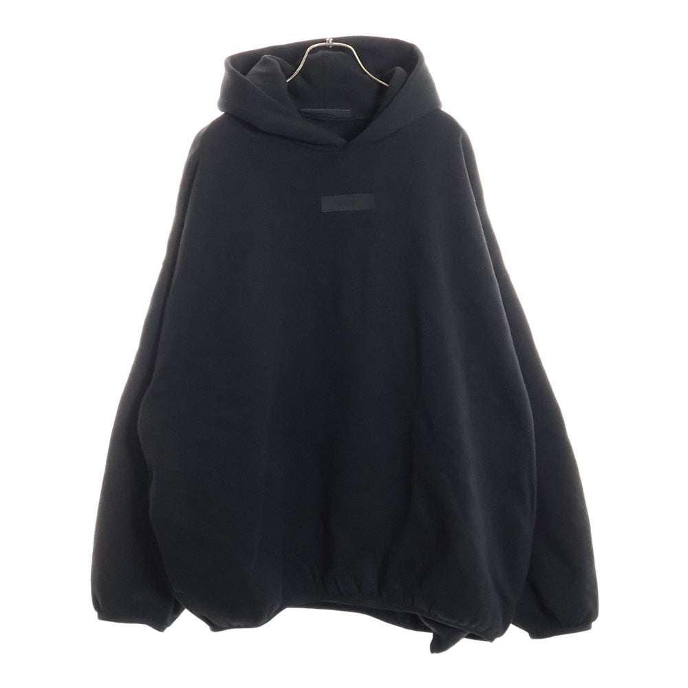 ESSENTIALS FEAR OF GOD(エッセンシャル フィアオブゴッド) プルオーバー パーカー ラバーブラックロゴ ブラック