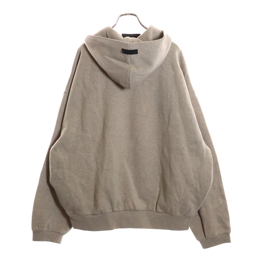 ESSENTIALS FEAR OF GOD(エッセンシャル フィアオブゴッド) プルオーバーパーカー ラバーロゴプリント ベージュ