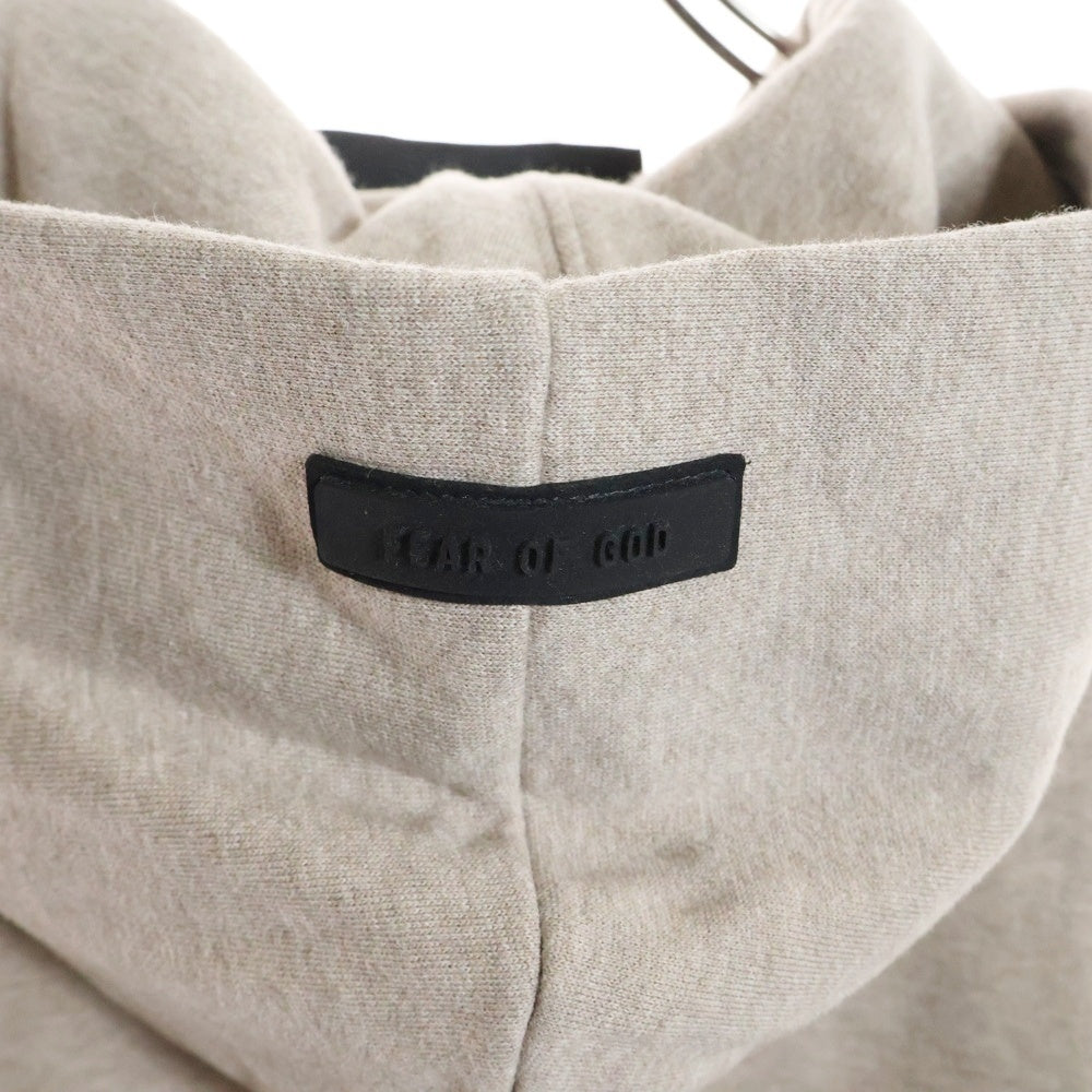ESSENTIALS FEAR OF GOD(エッセンシャル フィアオブゴッド) プルオーバーパーカー ラバーロゴプリント ベージュ