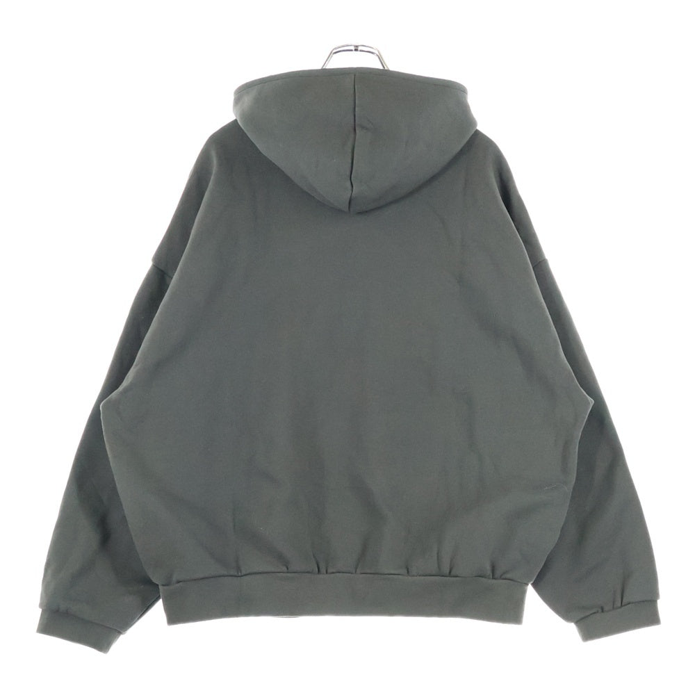 ESSENTIALS FEAR OF GOD(エッセンシャル フィアオブゴッド) ブラックロゴプリント プルオーバーパーカー オリーブ