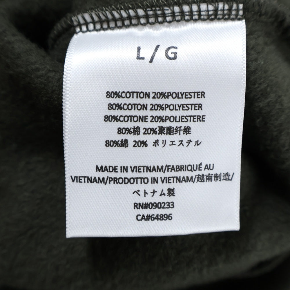 ESSENTIALS FEAR OF GOD(エッセンシャル フィアオブゴッド) ブラックロゴプリント プルオーバーパーカー オリーブ