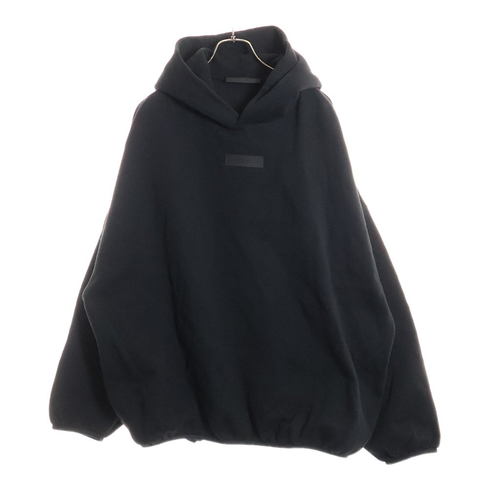 ESSENTIALS FEAR OF GOD(エッセンシャル フィアオブゴッド) ブラックロゴプリント プルオーバーパーカー ブラック