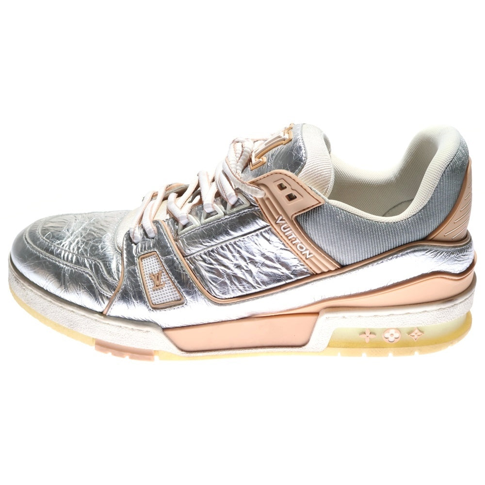 LOUIS VUITTON(ルイヴィトン) 22SS LVトレイナーライン メタリック ローカットスニーカー シルバー LD0251