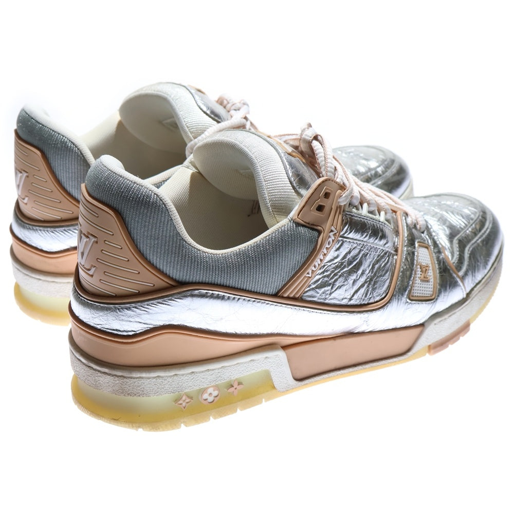 LOUIS VUITTON(ルイヴィトン) 22SS LVトレイナーライン メタリック ローカットスニーカー シルバー LD0251