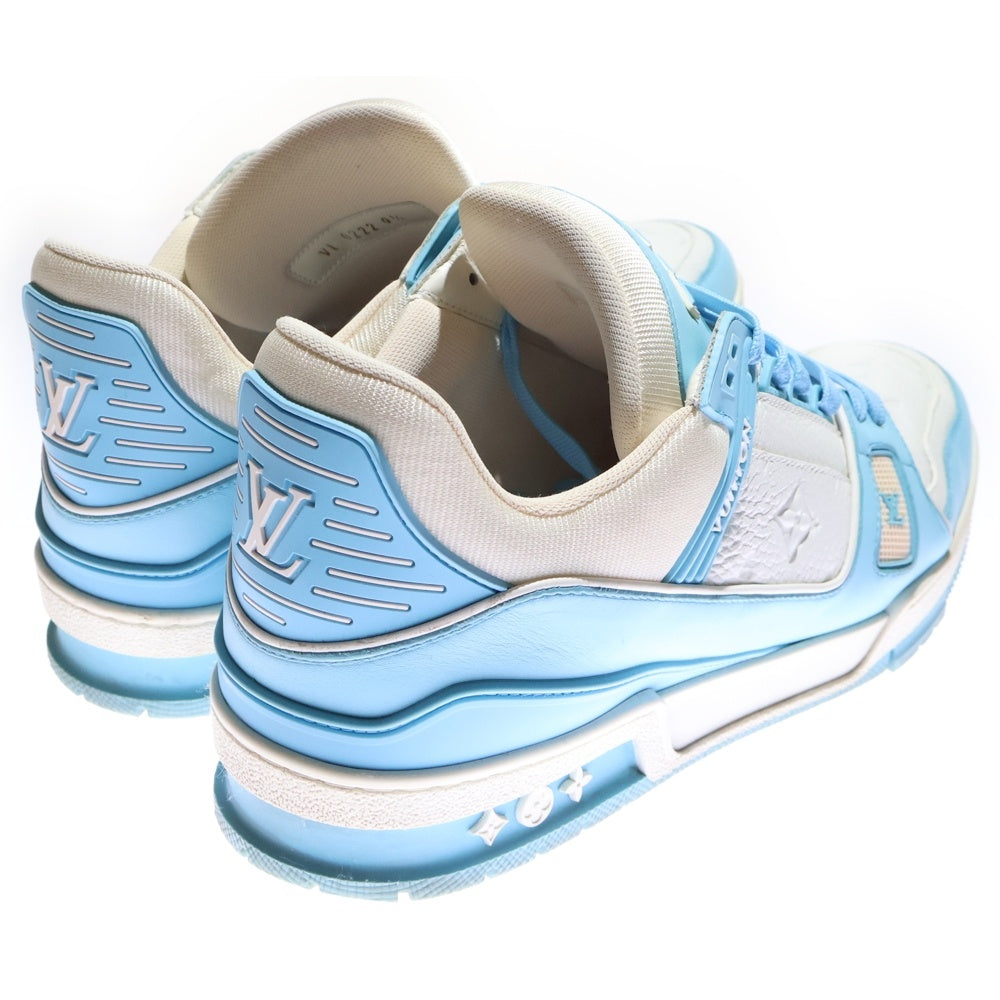 LOUIS VUITTON(ルイヴィトン) LVトレイナー ライン レザーローカットスニーカー ライトブルー/ホワイト LV0222