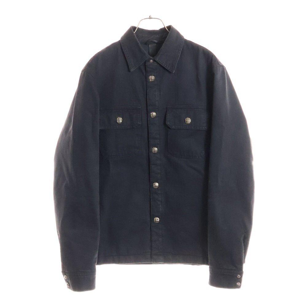 CHROME HEARTS(クロムハーツ) WORK DOG ワークドッグ クロスボールボタン 中綿デニムジャケット ブラック