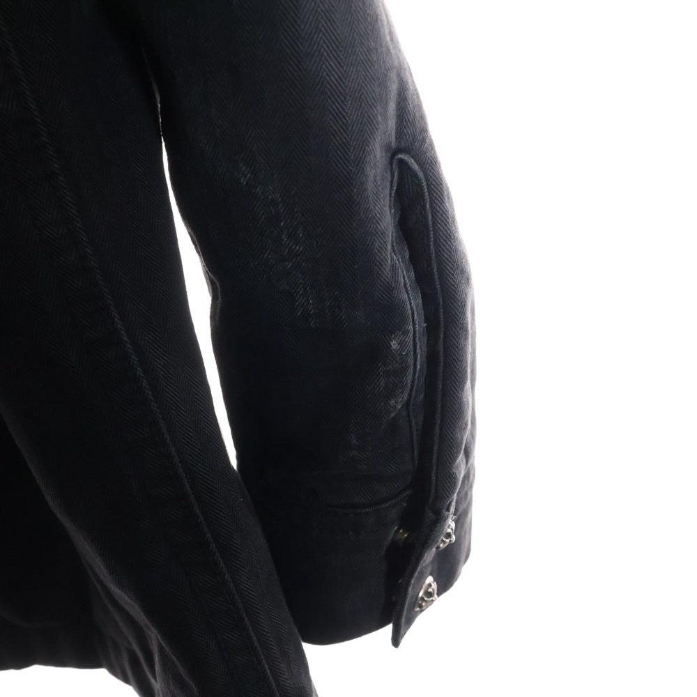 CHROME HEARTS(クロムハーツ) WORK DOG ワークドッグ クロスボールボタン 中綿デニムジャケット ブラック