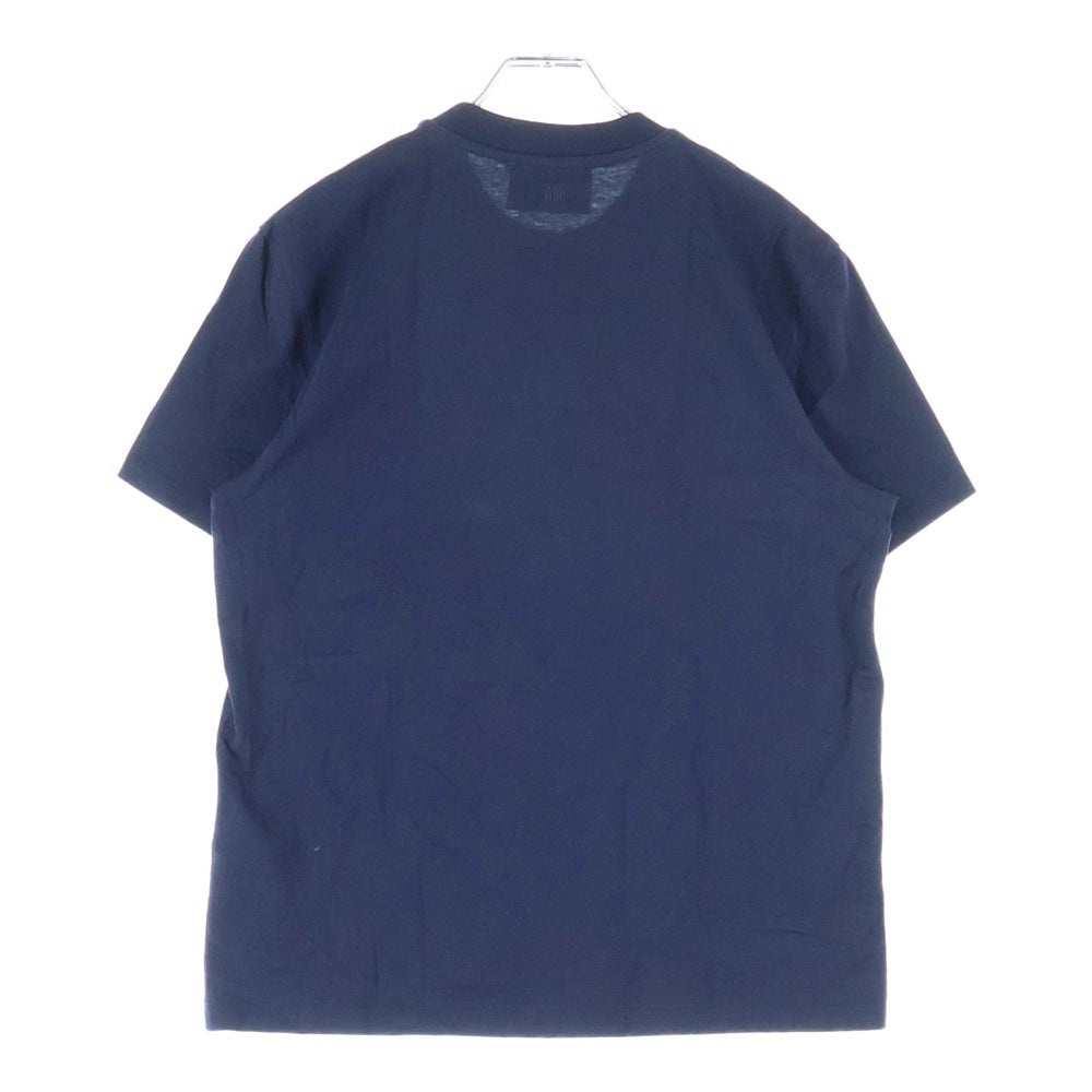 AMI Alexandre Mattiussi(アミアレクサンドルマテュッシ) 胸刺繡ロゴ クルーネック半袖Tシャツ ショートスリーブカットソー ネイビー BFUTS003.724