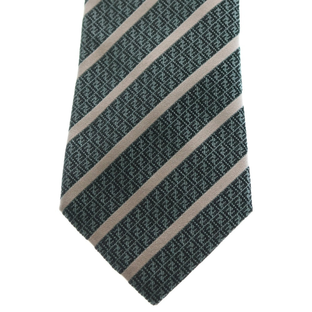 FENDI(フェンディ) ズッカ柄 シルク ネクタイ グリーン