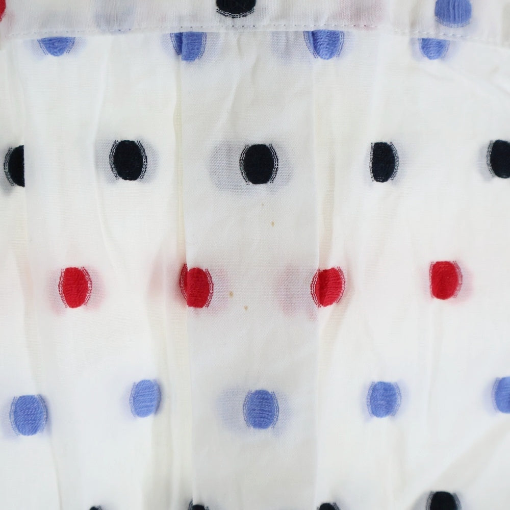 Paul Smith(ポールスミス) 刺繍 総柄 フロントポケット 半袖シャツ ホワイト レディース 220-5.CBL