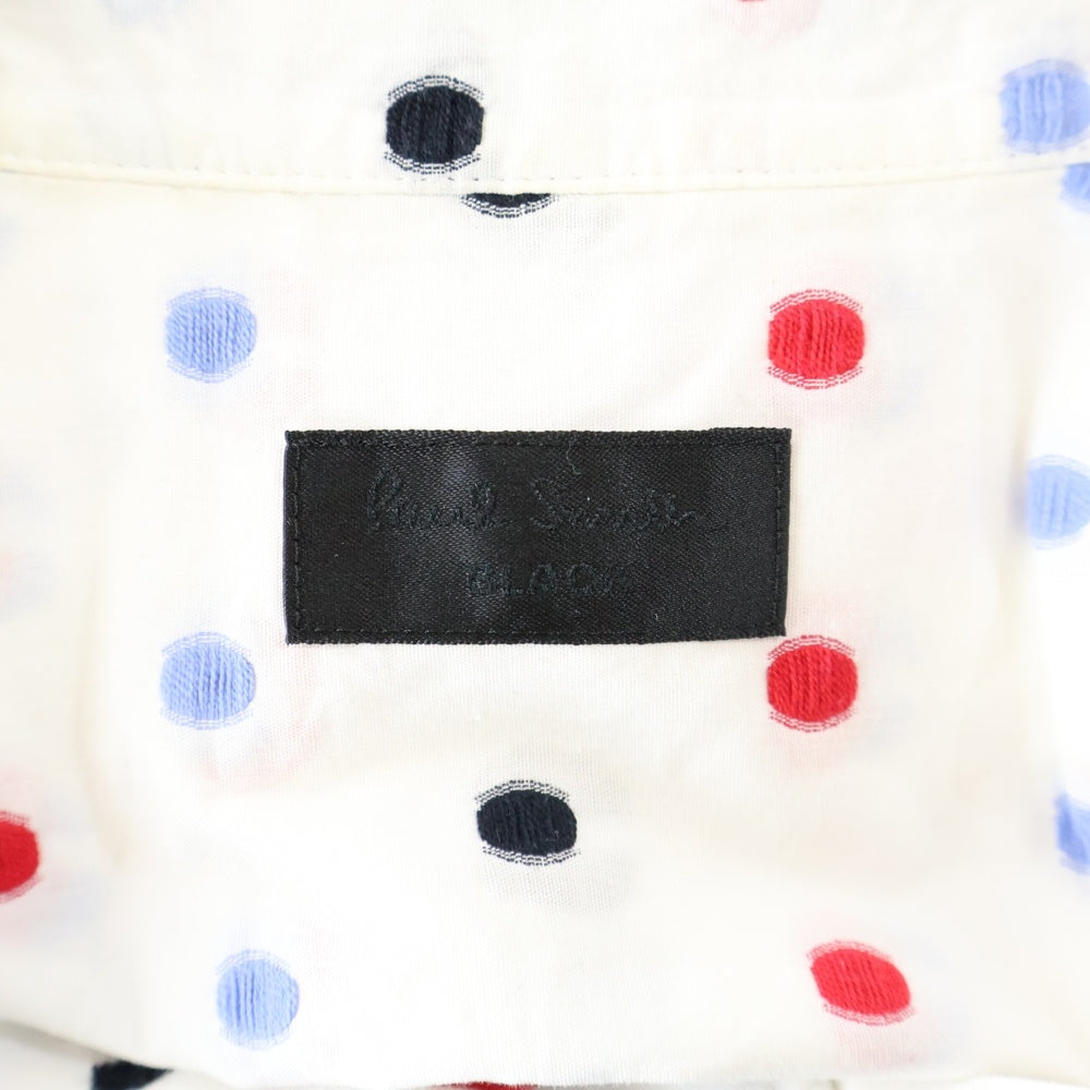 Paul Smith(ポールスミス) 刺繍 総柄 フロントポケット 半袖シャツ ホワイト レディース 220-5.CBL