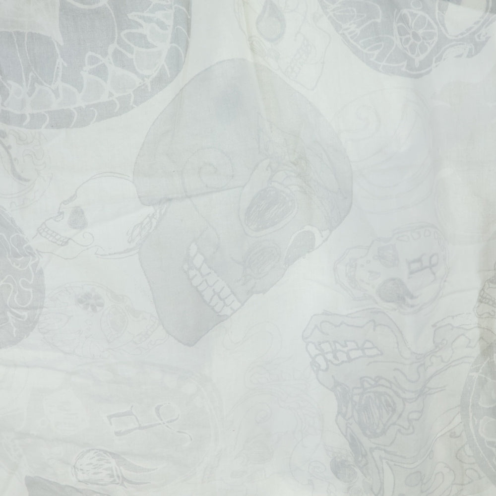 DIESEL(ディーゼル) スカル総柄 ドローコード付き ノースリーブ タンクトップ ホワイト レディース