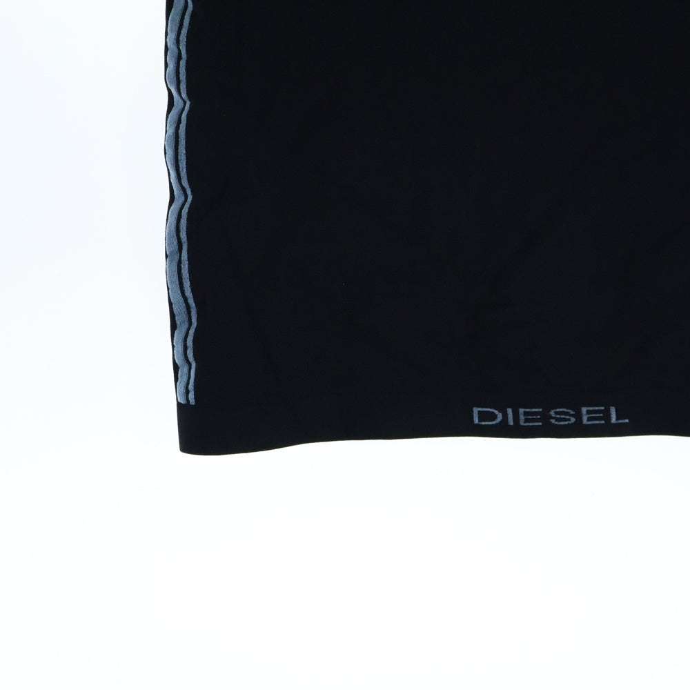 DIESEL(ディーゼル) サイドライン ノースリーブ ショート丈 タンクトップ レディース ブラック