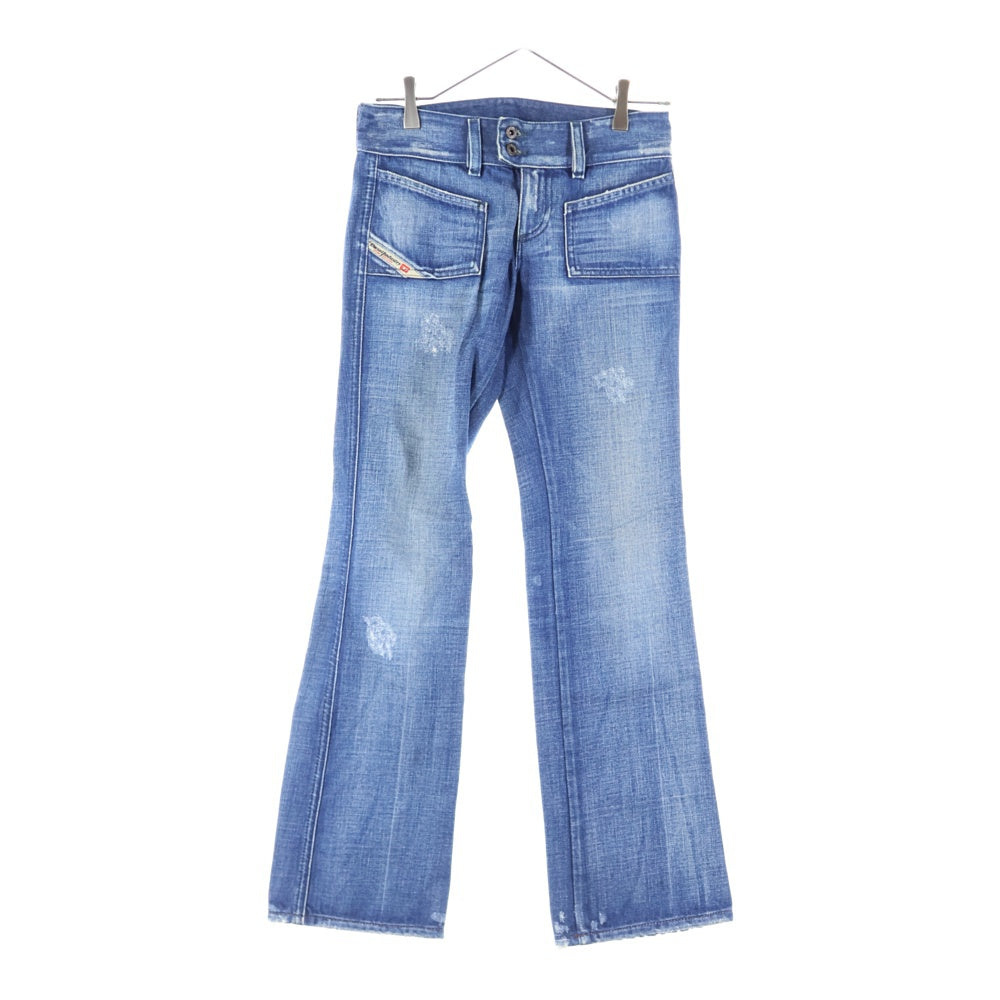 DIESEL(ディーゼル) ダメージ加工 フレアデニムパンツ ジーンズ インディゴ レディース