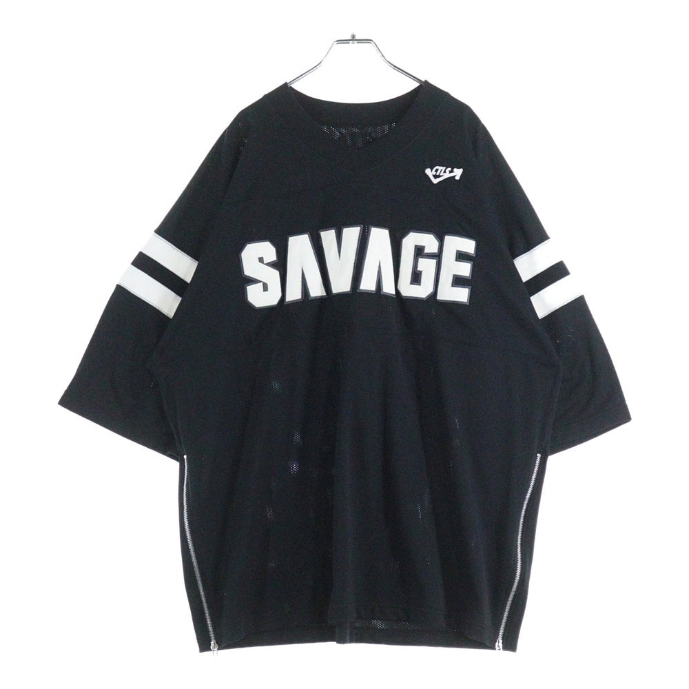 cvtvlist(カタリスト) 25SS MESH GAME SHIRT Vネック ロゴ パッチ メッシュ 半袖ゲームシャツ ブラック 2401050202