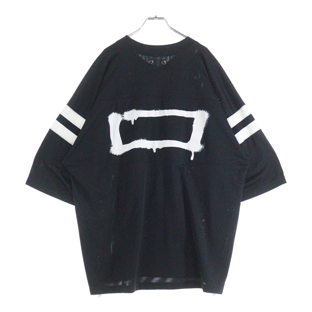 cvtvlist(カタリスト) 25SS MESH GAME SHIRT Vネック ロゴ パッチ メッシュ 半袖ゲームシャツ ブラック 2401050202