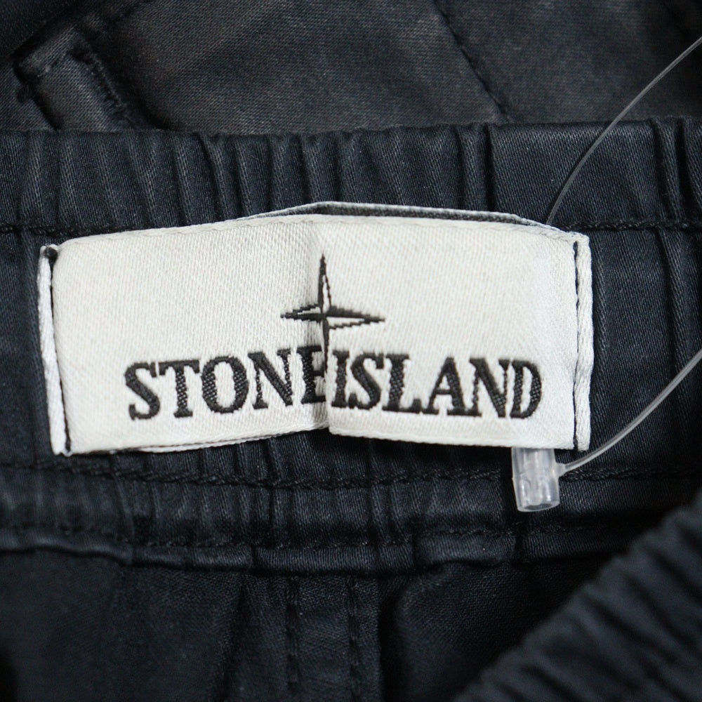 STONE ISLAND(ストーンアイランド) サイドロゴワッペン付 コットン カーゴパンツ ブラック 771531314