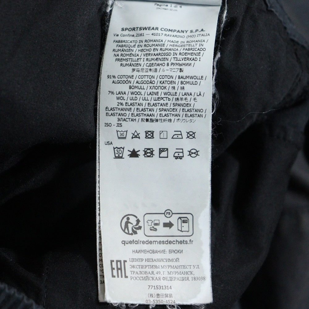 STONE ISLAND(ストーンアイランド) サイドロゴワッペン付 コットン カーゴパンツ ブラック 771531314