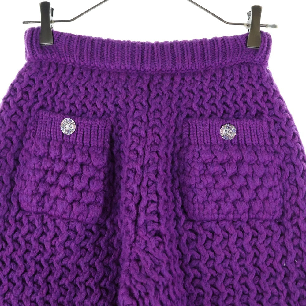 CHANEL(シャネル) ココマークボタン ウール ニット ハーフパンツ パープル P72880K10476 レディース