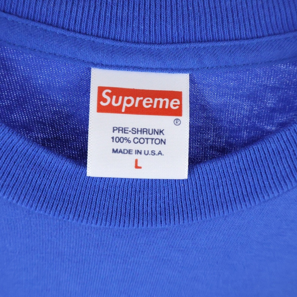 SUPREME(シュプリーム) Heaven and Earth Tee ヘブンアンドアース フロントプリント クルーネック半袖Tシャツ ショートスリーブカットソー ブルー