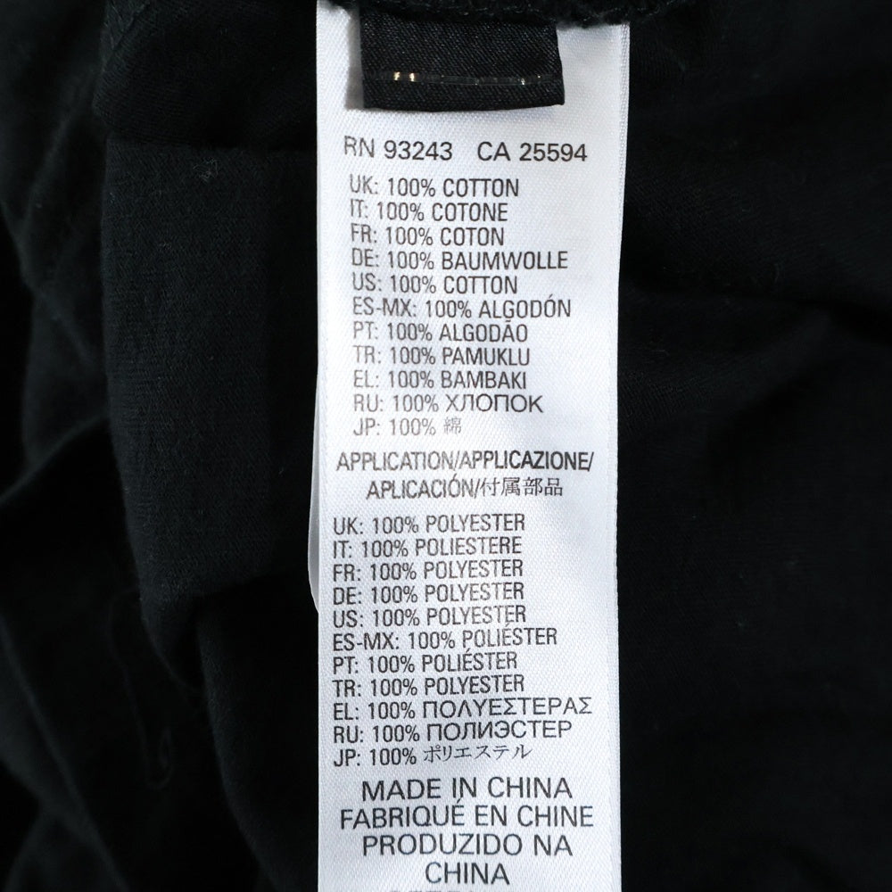 DIESEL(ディーゼル) スナップパッチデザイン 半袖Tシャツ クルーネックカットソー ブラック