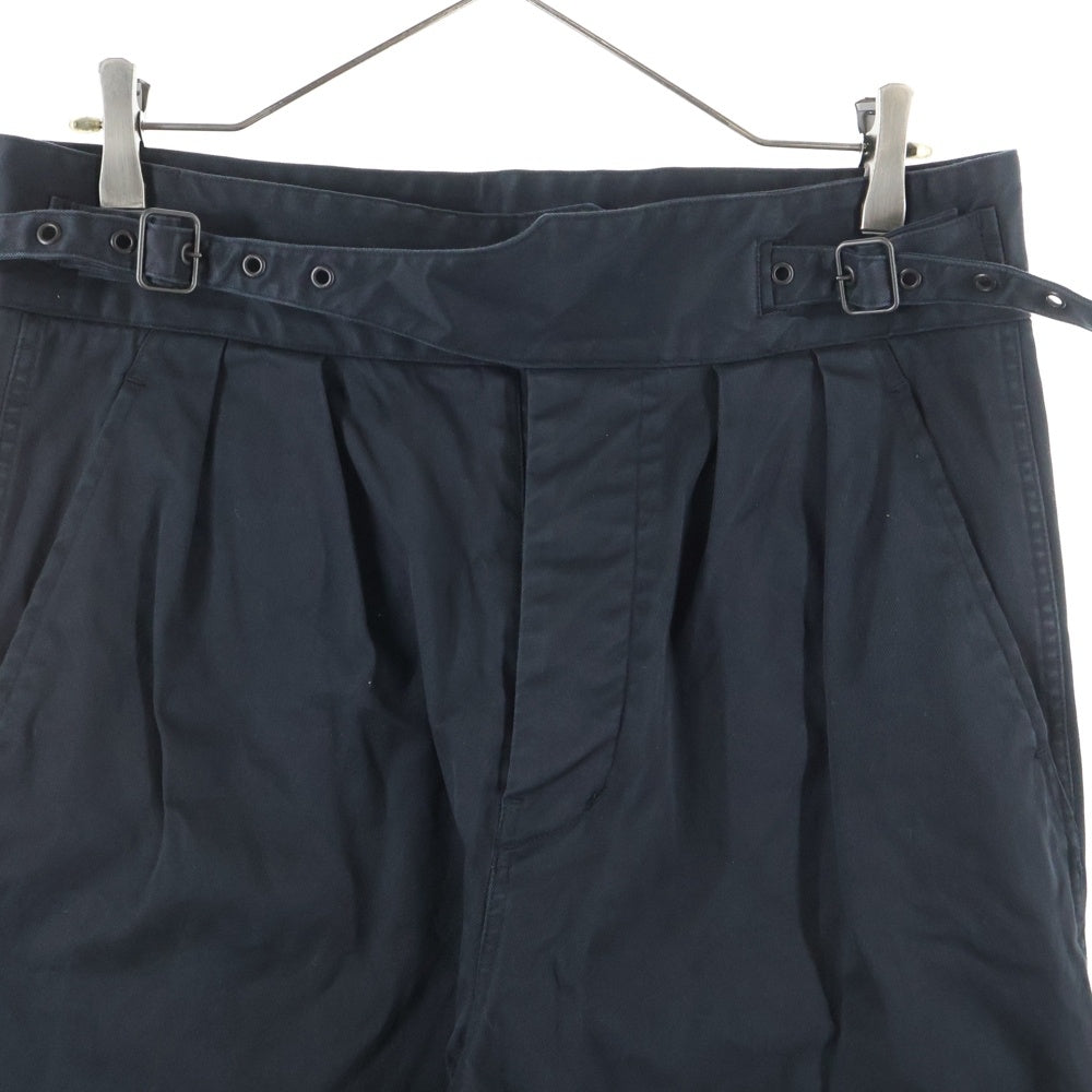 1 PIU 1 UGUALE 3(ウノピゥウノウグァーレトレ) MILITARY BY YOSHIMASA HOSHIBA GURKHA PANTS ブラックミリタリー バイ 干場義雅 グルカパンツ ブラック MRP502