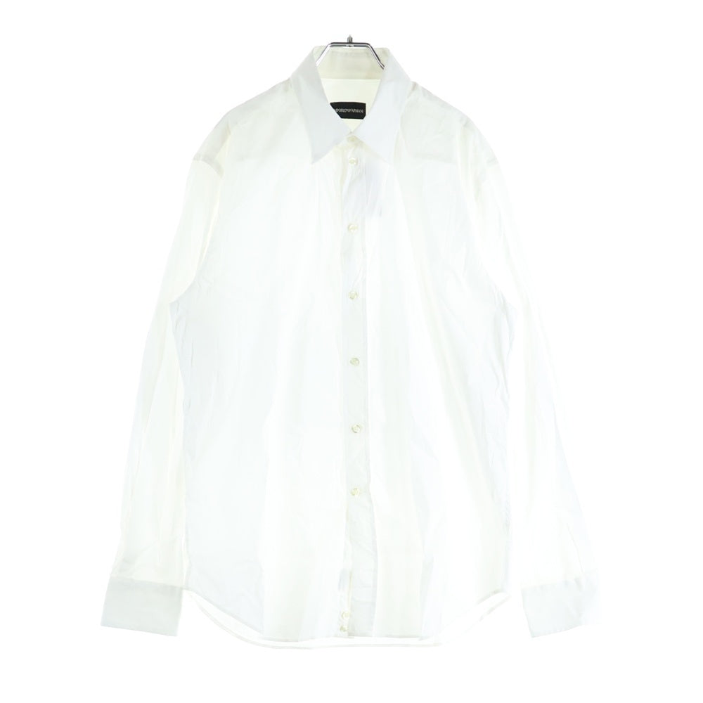 EMPORIO ARMANI 長袖コットンシャツ ホワイト EMPORIO ARMANI(エンポリオアルマーニ) コットン 長袖シャツ