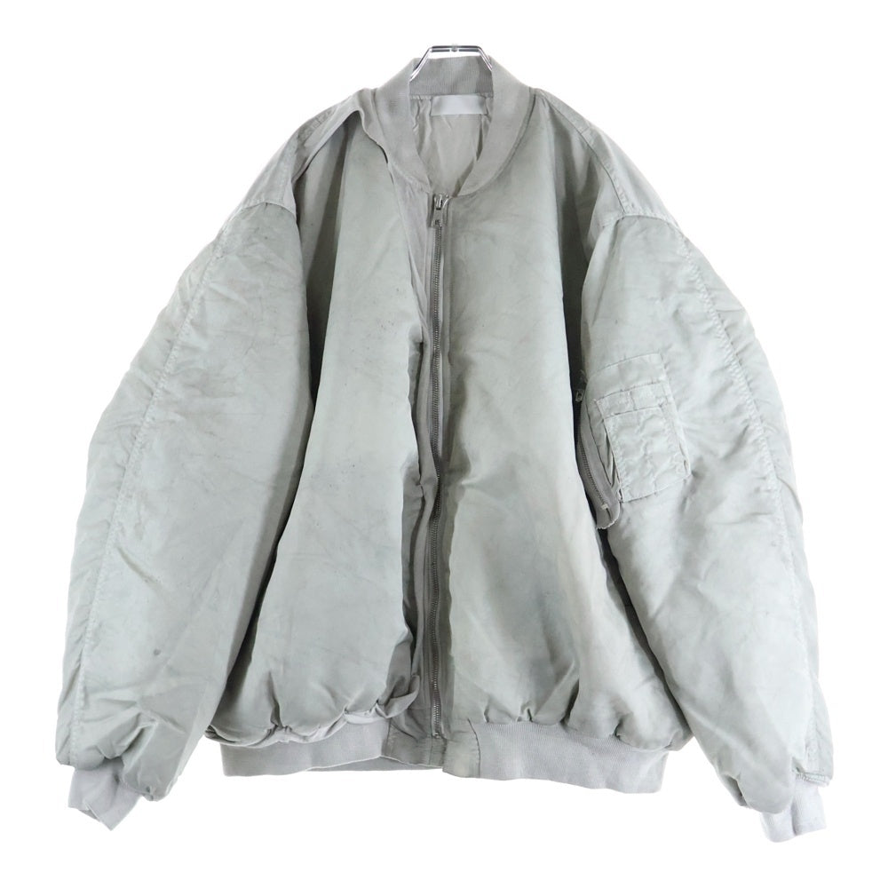 ALEXANDER DIGENOVA(アレキサンダーディジェノバ) LIGHT OIL WASH CUT OUT BOMBER オイルウォッシュ ボンバージャケット グレー
