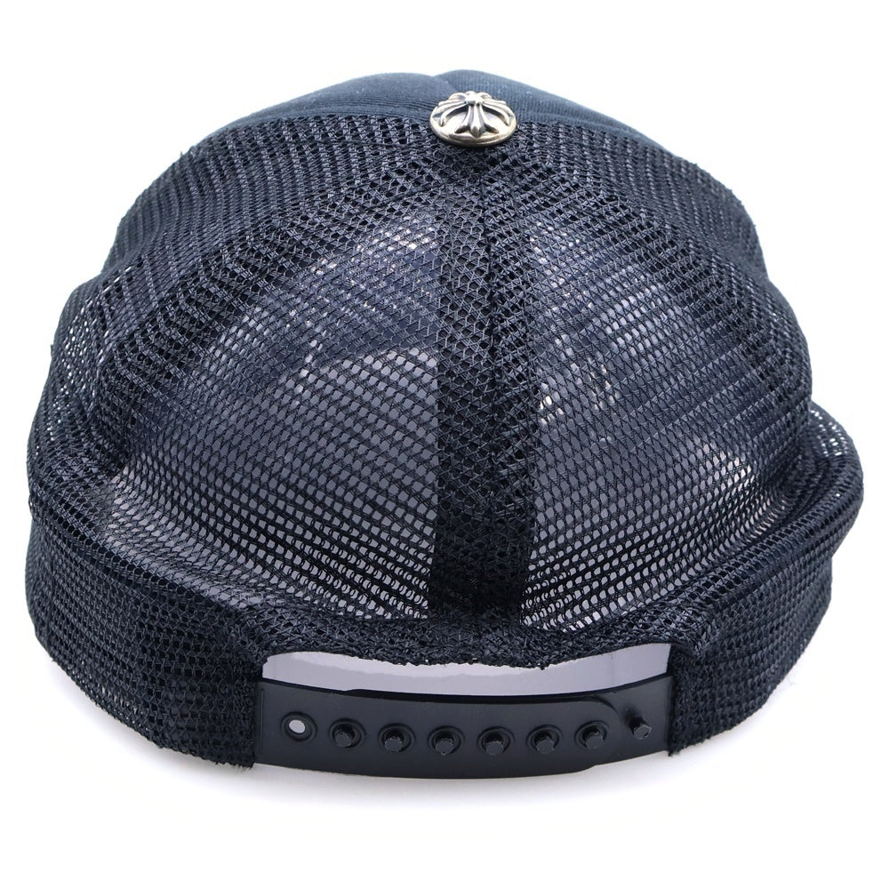 CHROME HEARTS(クロムハーツ) TRUCKER CAP トラッカーキャップ CH刺繍パッチクロスボール付メッシュ帽子 ブラック
