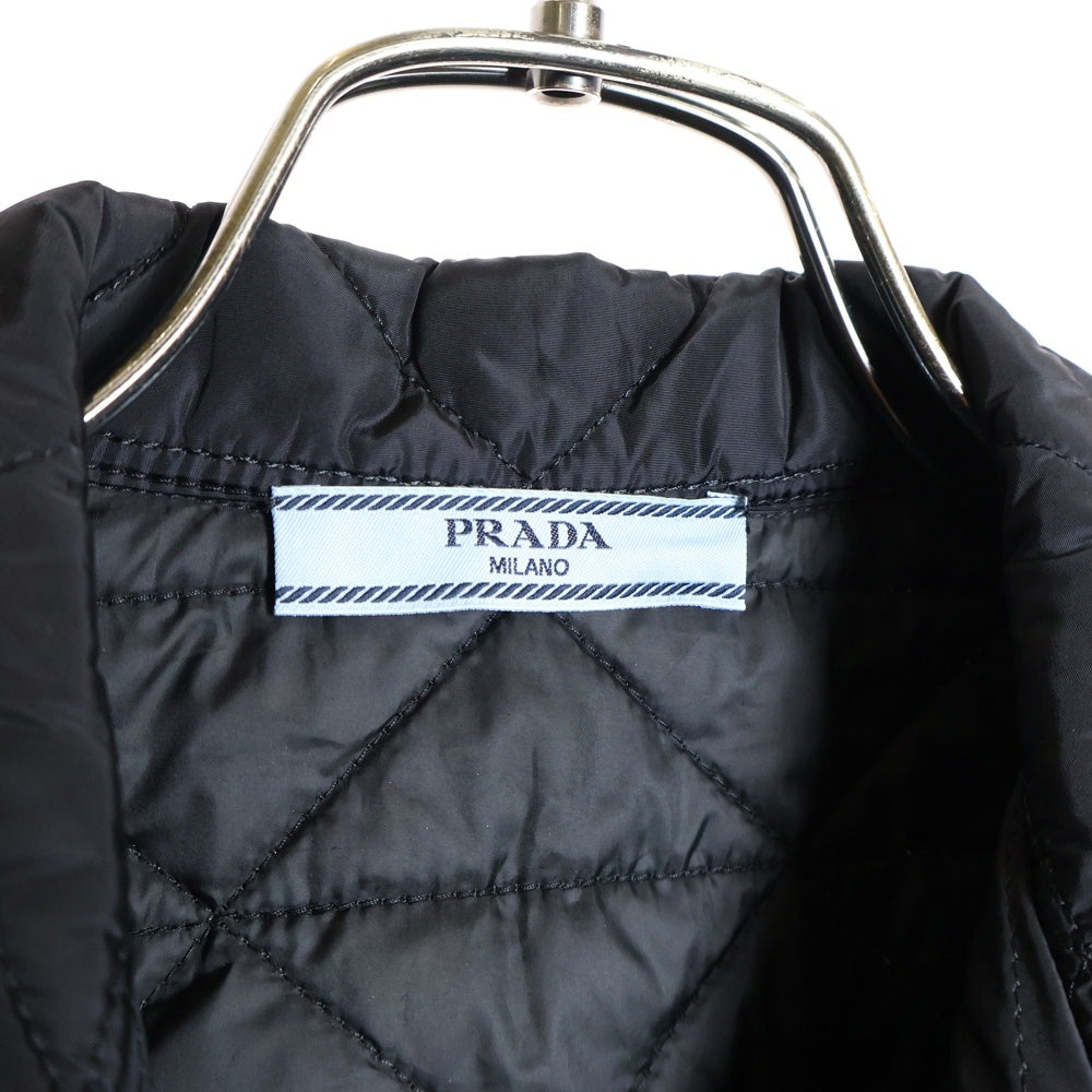 PRADA(プラダ) Re-Nylon 三角ロゴプレート ナイロン 半袖シャツ ジャケット ブラック 24X691