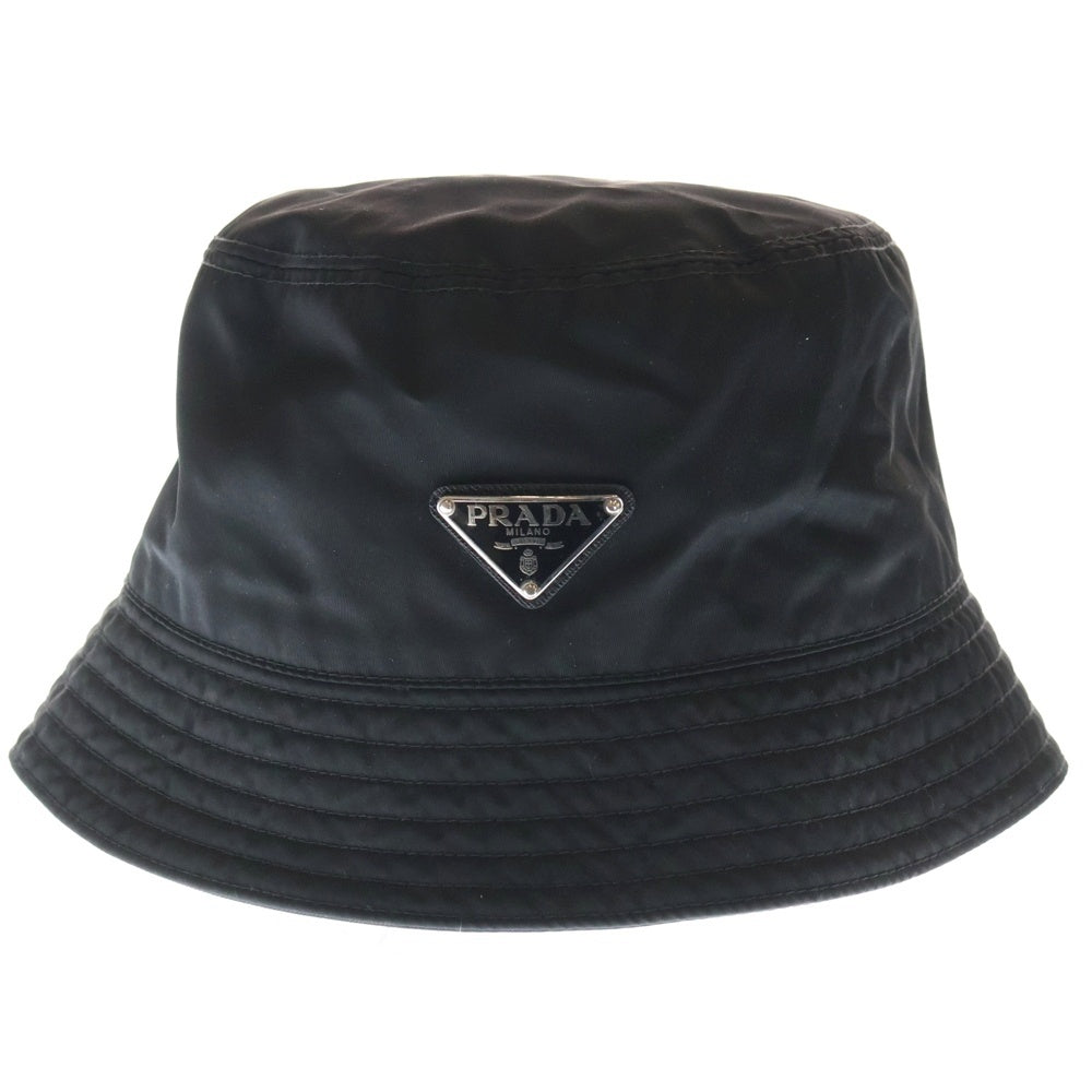 PRADA(プラダ) 三角ロゴプレート Re-Nylon リナイロン バケットハット ブラック 1HC137 2DMI