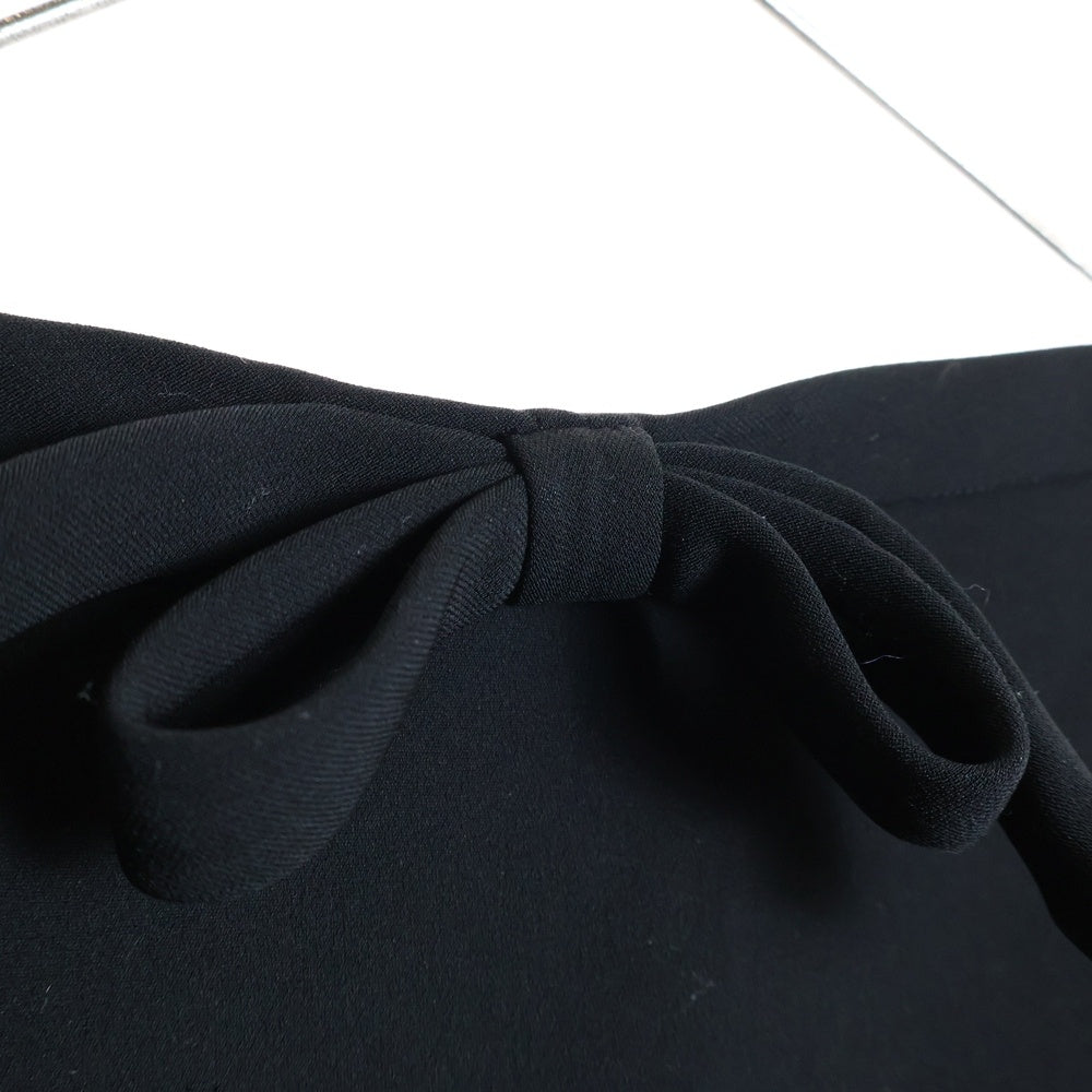 miumiu(ミュウミュウ) リボン装飾 マーメイドミニスカート ブラック レディース MG1424