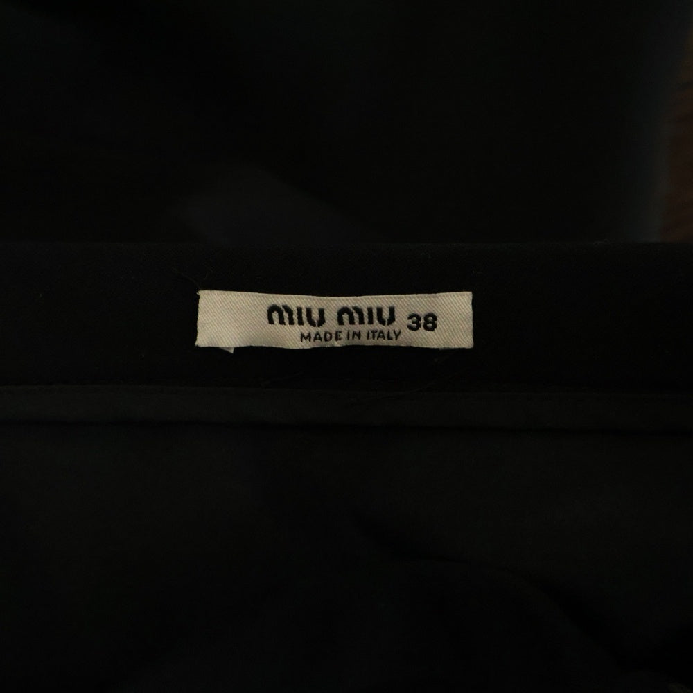 miumiu(ミュウミュウ) リボン装飾 マーメイドミニスカート ブラック レディース MG1424