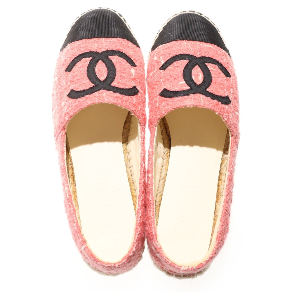 CHANEL(シャネル) ココマーク エスパドリーユ スリッポン ツイード レディース