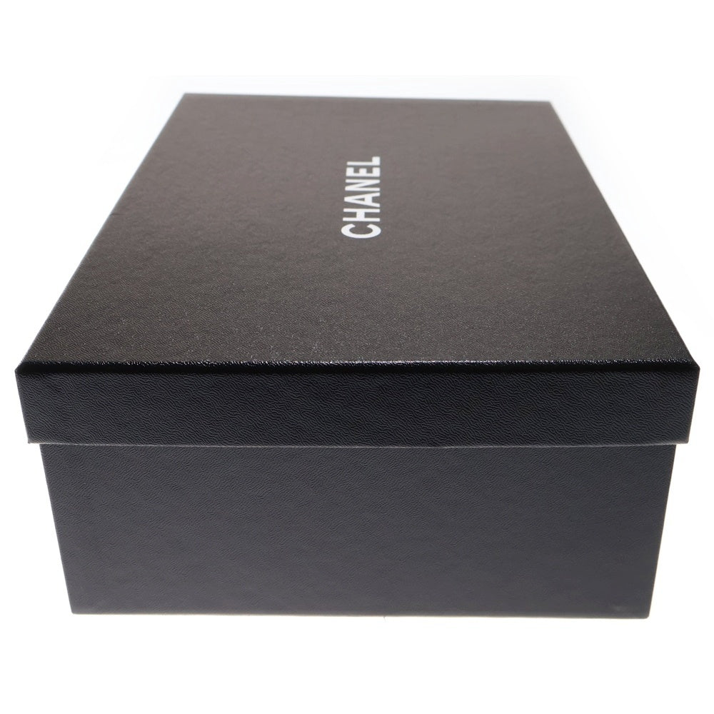 CHANEL(シャネル) キルティング ウッドソール ココマーク ヒールサンダル ブルー G38555