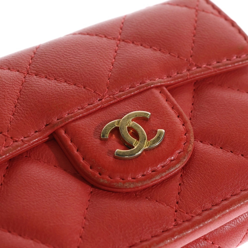 CHANEL(シャネル) マトラッセ クラシック フラップウォレット 三つ折り財布 ピンク