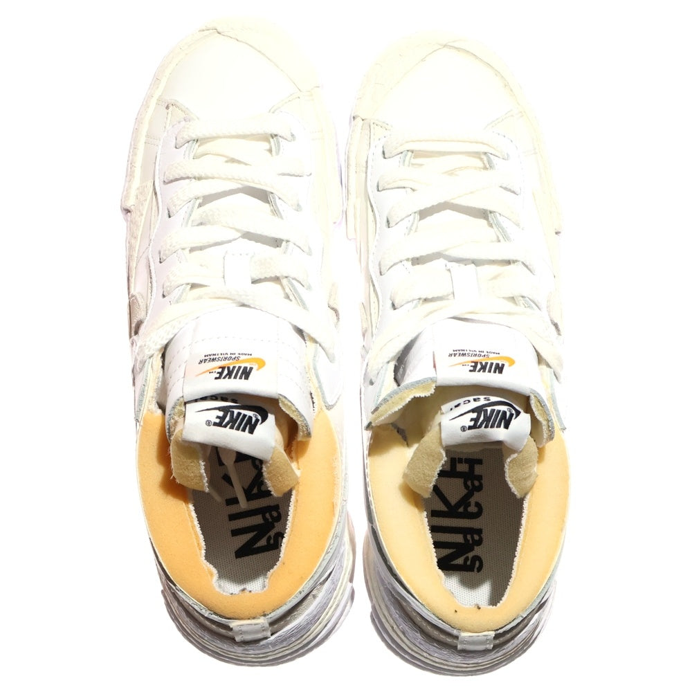 NIKE(ナイキ) ×sacai ブレーザー ローカットスニーカー パテント ホワイト DM6443-100 US9/27cm