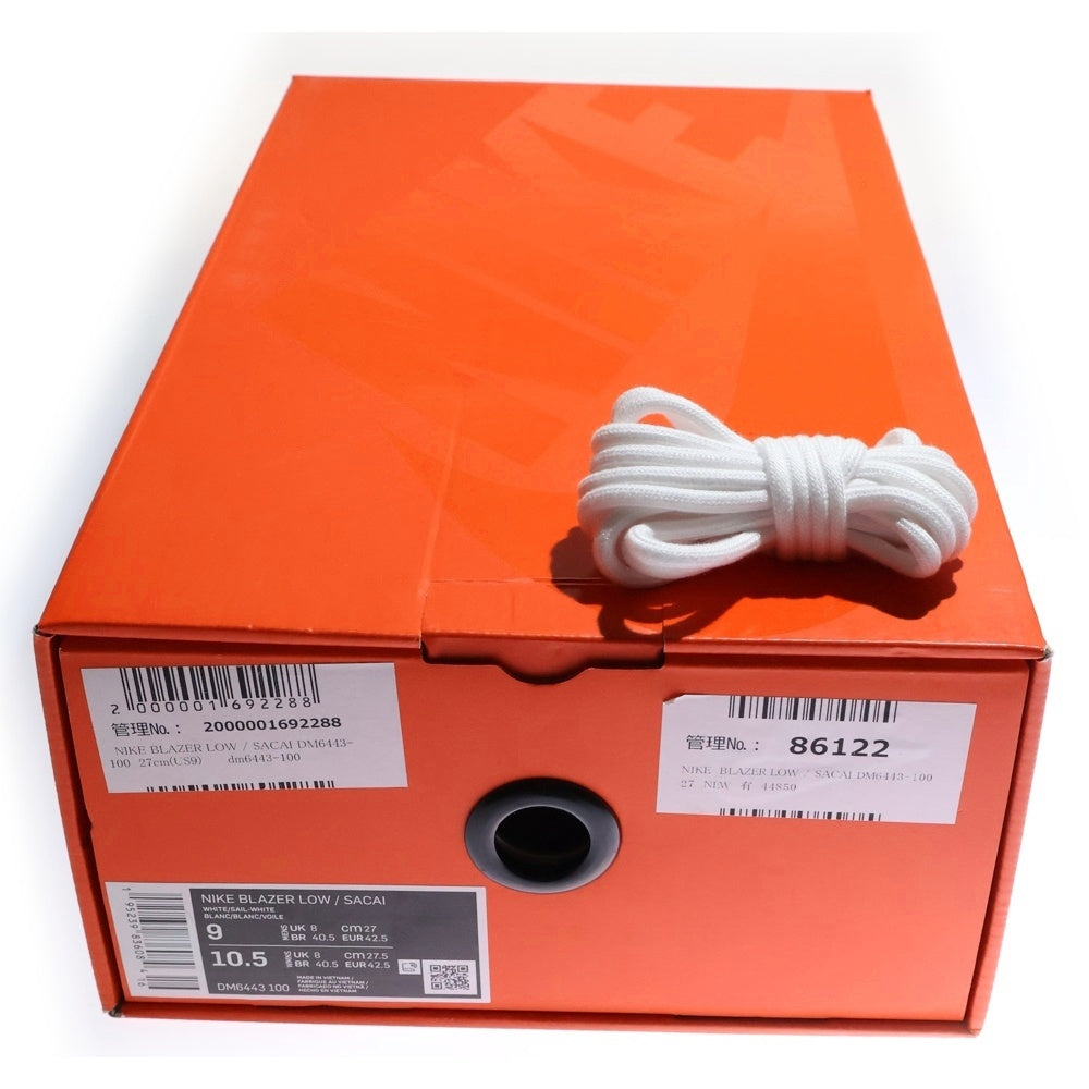 NIKE(ナイキ) ×sacai ブレーザー ローカットスニーカー パテント ホワイト DM6443-100 US9/27cm