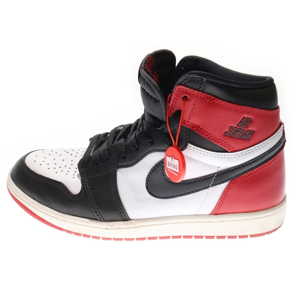 NIKE(ナイキ) Air Jordan 1 Retro High OG Black Toe Reimagined エアジョーダン1 レトロ OG ブラックトゥリイマジンド ハイカットスニーカー レッド US8.5/26.5cm DZ5485-106