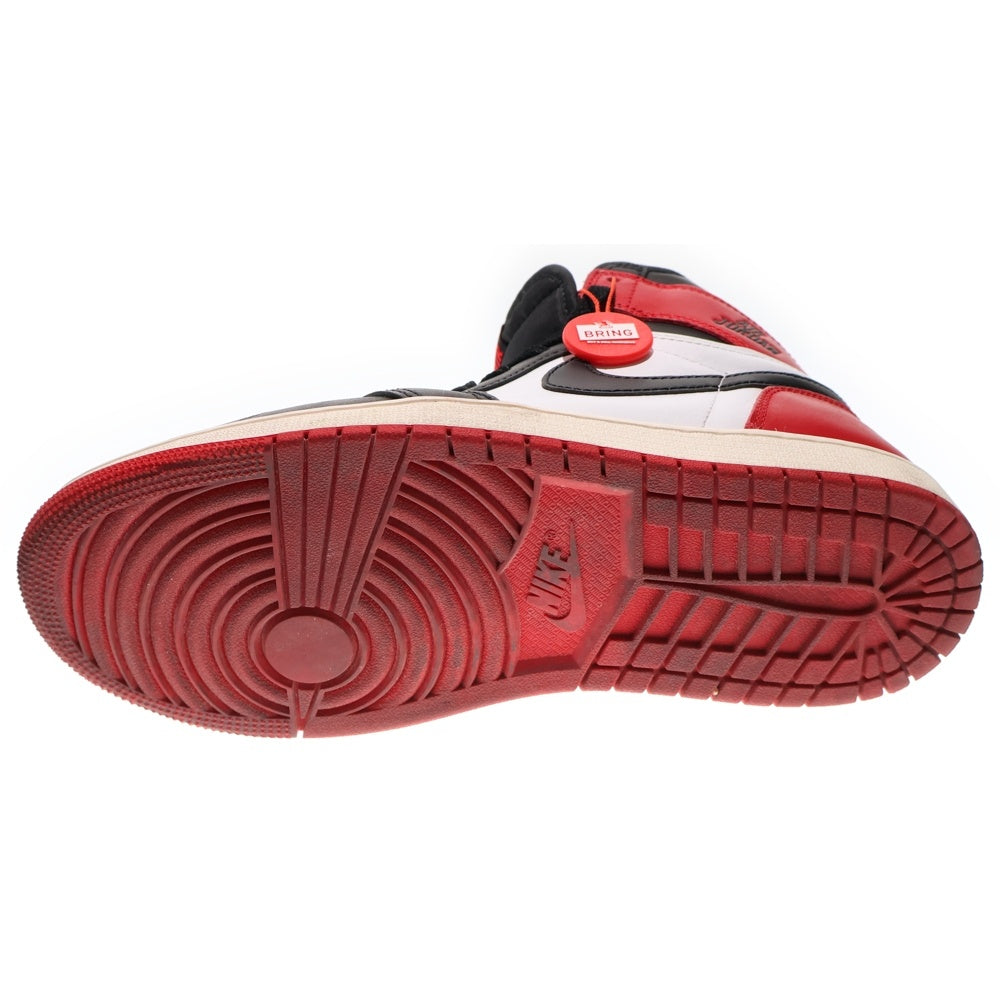 NIKE(ナイキ) Air Jordan 1 Retro High OG Black Toe Reimagined エアジョーダン1 レトロ OG ブラックトゥリイマジンド ハイカットスニーカー レッド US8.5/26.5cm DZ5485-106