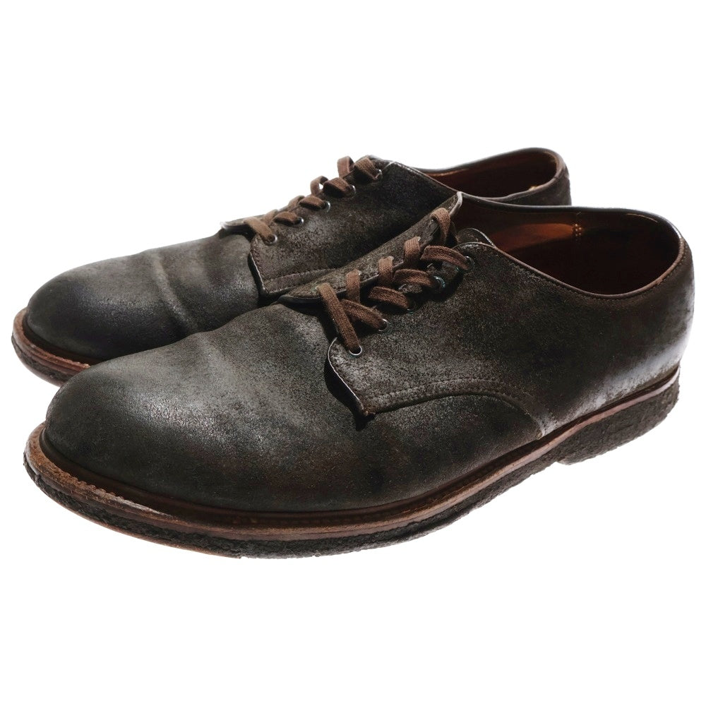 Alden(オールデン) 87521 スエード プレーントゥ レースアップレザーシューズ ブラウン