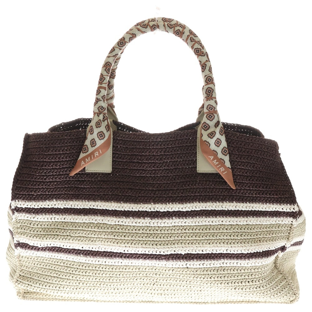 AMIRI(アミリ) スカーフ フロントロゴ トートバッグ サマーバッグ マルチカラー